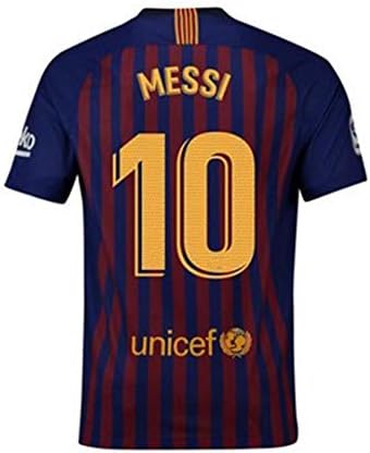 2018-2019 New Season Barcelona #10 Messi Home Mens Soccer Jersey Color Red/Blue