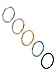 Mudder 16 Gauge Stainless Steel Nose Ring Hoop Body Piercing Ear Hoop Seamless Clicker Ring, 5 Colors, 5 Pieces