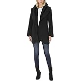 T Tahari Women's Double Face Wool Blend Wrap Coat With Oversized Collar