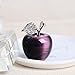 HongJinTian Natural Purple Tigereye Crystal &Gemstone Carved Apple Figurine Statue Handcarved Crystal Apple Ornament AVG.1.18Inch