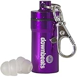 DownBeats Reusable High Fidelity Hearing Protection: Ear Plugs for Concerts, Music, and Musicians (Clear Ear Plugs, Purple Case)
