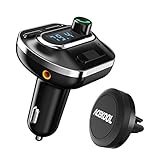 Bluetooth FM Transmitter, Acekool Wireless Car FM Transmitter Radio Adapter Receiver with Dual-USB Car Charger,Hands Free Calling,USB Flash Driver to Play MP3 Files & [A Magnetic Car Mount Included]
