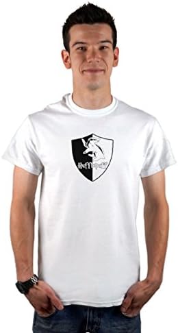 Men's Hogwarts HP Hufflepuff House Badger Shield T-Shirt XXX-Large White