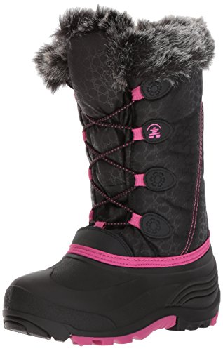 Kamik Girls' Snowgypsy Snow Boot, Black/Magenta/Bmm, 4 Medium US Big Kid