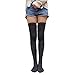 TooPhoto Women's Cotton Knee High Socks Casual Solid Triple Stripe Color Fashion
