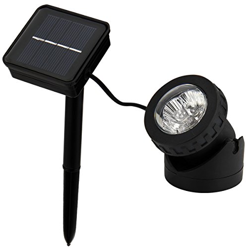 SUPERNIGHT 6 LEDs Submersible Waterproof Solar Energy Powered LED Spotlight for Underwater Decoration Outdoor Garden Pool Pond Spot Lamp Light