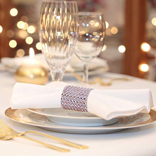 Digoon Napkin Rings Set of 100 Napkin Rings Buckles for Table Decorations, Wedding, Dinner,Party, DIY Decoration (100 PCS, Rose Gold)