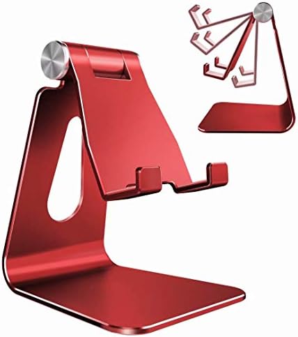 Adjustable Cell Phone Stand, CreaDream Phone Stand, Cradle, Dock, Holder, Aluminum Desktop Stand Compatible with iPhone Xs Max Xr 8 7 6 6s Plus 5s Charging, Accessories Desk,All Smart Phone-Red Adjustable Cell Phone Stand, CreaDream Phone Stand, Cradle, Dock, Holder, Aluminum Desktop Stand Compatible with iPhone Xs Max Xr 8 7 6 6s Plus 5s Charging, Accessories Desk,All Smart Phone-Red