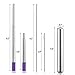 2 Pack Reusable Telescopic Drinking Straws With Metal Case & Folding Brush ,HabiLife Portable Stainless Steel Travel Straws, Silicone Tips,1 Grey Velvet Bag