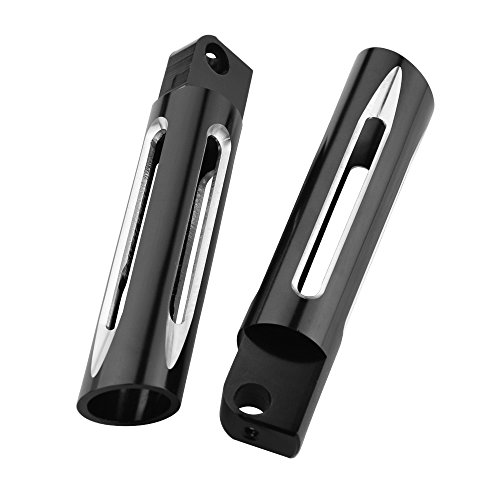 Edge Cut CNC Front & Rear Foot Peg Foot Rests For Harley Davidson Sportster Dyna Softail Black