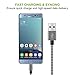 Ama Forest 3Pack 10FT Long Premium Nylon Braided Micro USB Cable Android Windows Charger Cord USB2.0 Sync Fast Charging PowerLine for Samsung Galaxy S7 S6 Sony LG Smartphones Black Gray