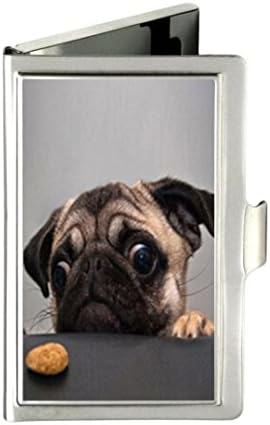 Fuuny Cute Lovely Pugs life Pet Custom Images Business Card Holder Name Case Stainless Box Case Good Gift