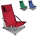 HJ HELLO JOURNEY Low Sling Beach Chair Folding Lightweight Concert Lawn Red