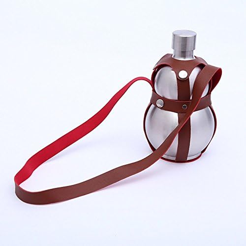 MEGOOD Stainless Steel 51 Ounce Water Bottle,Portable Camping Flagon Beer Pot with Hanging Belt