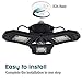 Mopzlink Garage Light, Deformable Multi-Direction LED Garage Ceiling Lights 6000 Lumen, Tribright 60W LED Garage Lighting, Garage Basement Warehouse Ceiling Light Fixture (6000K, Daylight)