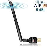 USB Wifi Adapter ANEWISH 5dBi Antenna Dual Band AC600 Wireless Adapter USB Wifi Card Wireless Dongle for Desktop PC Laptop, Support Windows 10/8.1/8/7/XP/Vista, MAC OS X 10.4-10.12.5