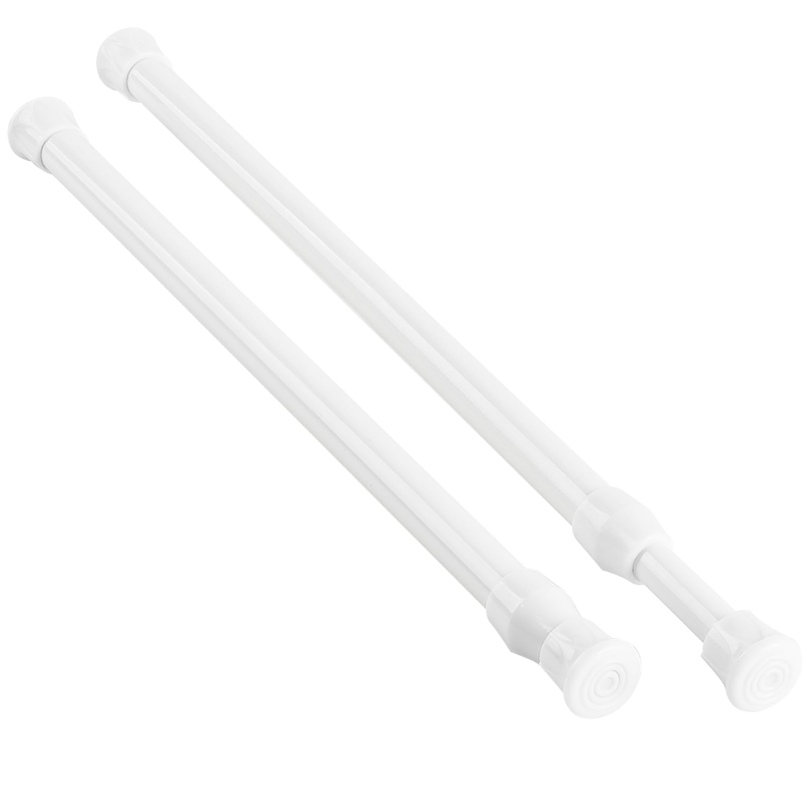 Photo 1 of KXLIFE 2 Pack Small Spring Tension Curtain Rod 12 to 20 Inch, Thin Tension Rod No Drill for Window Cupboard Closet, White