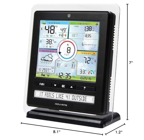 AcuRite Iris (5-in-1) Wireless Indoor/Outdoor Weather Station with Color Display for Hyperlocal Weather Conditions (01536MCBA1) - View 3