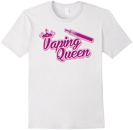 Men's Vaping Queen T-shirt, Vape, E-Cigarette Tee by Zany Brainy 3XL White