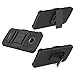 Elegant Choise Moto Z Play Case, Moto Z Play Holster Case, Heavy Duty Dual Layer Full Body Protective Kickstand Case Cover with Belt Clip Holster Case for Moto Z Play Droid (Black)