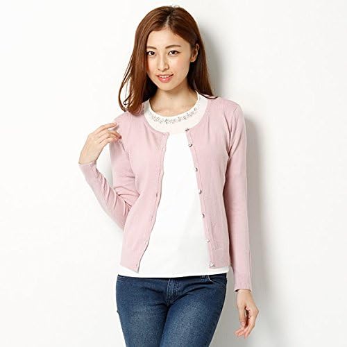 Amazon アプワイザー リッシェ Apuweiser Riche アンサンブル チェック柄ジャケット風カーデ付トリプルアンサンブル 63ピンク M セーター 通販