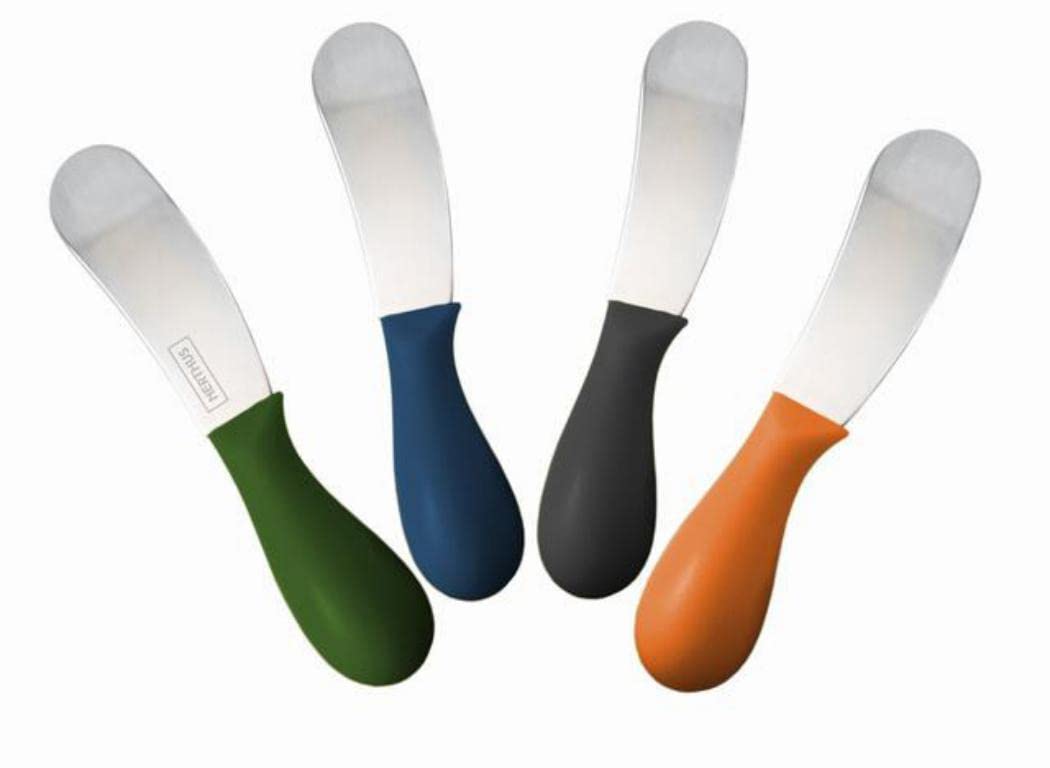 Nerthus FIH 329, 4 Spread knife set in 4 color assortment