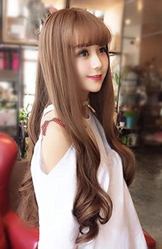 フルウィッグ ロングカール かつら ゆるふわ 巻き髪 カジュアル ファッションウィッグ 自然 原宿 耐熱 前髪