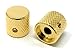 Vintage Forge Gold Flat-Top Barrel Knobs for Fender Telecaster Guitar and Precision P-Bass (Set of 2) 1/4 Inch Solid Shaft BK30US-GLD