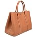 Ainifeel Women's Genuine Leather Top Handle Handbag Shopping Bag Tote Bag (Brown)