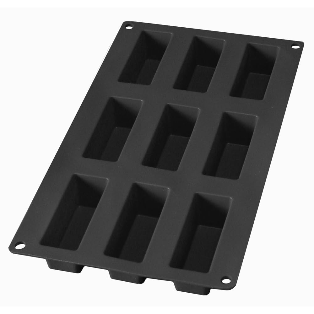 Lékué 9 Cavity Gourmet Mini Cake Mould, Black