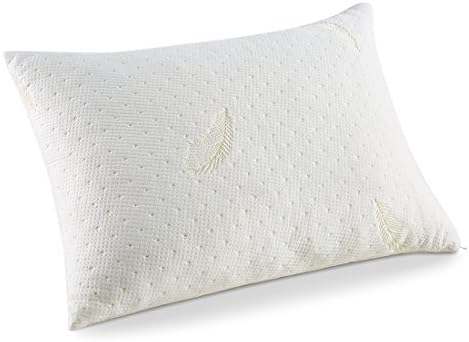 King Memory Foam Pillow, Breathable Cooling Shredded Memory Foam Bed Pillow with Zipper Removable and Washable Bamboo Cover