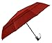 EEZ-Y Windproof Travel Umbrellas for Rain - Lightweight, Strong, Compact with & Easy Auto Open/Close Button for Single Hand Use - Double Vented Canopy for Men & Women - Burgandy