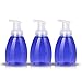 Foam Soap Dispenser BPA Free Liquid Hand Soap Dispenser Foaming Pump,For Kitchen or Bathroom Countertops,Pack of 3 Blue Empty Plastic Pump-Bottles Refillable and Environmental Friendly Foamer