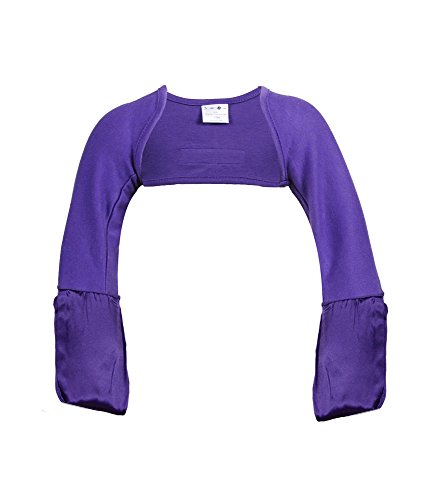 ScratchMeNot Flip Mitten Sleeves, Sensitive Organic Cotton Baby Girls'  Stay On Scratch Mitts Purple Sunshine, 9M