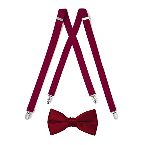 Tuxedo Park Suspender & Bow Tie Set (Adult, Apple Red) - Thumbnail 4