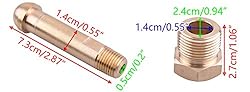 CGA-580 Brass Nut & 3 Inch Nipple Regulator Helium