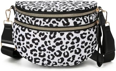 Amazon.com: Aisa us Leopard Print Nylon Fanny Pack Zebra Waist
