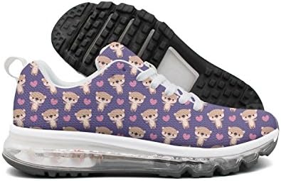djghgpop Women Wear-resistant Brown Bear Training Air Cushion Athletic Shoes