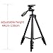 SVBONY SV101 54” Travel Tripod Digital SLR Camera Video Spotting Scope Aluminum Alloy Portable Anti-skid Tripod for Photographs with Carrying Bag