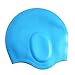 KATTEONG Swimming Cap Silicone Non-Toxic Tasteless Long Hair Swim Cap with 3D Ergonomic Design Ear Pockets and Great High Elasticity for Teenagers Women and Adults Keeps Hair Clean Ear Dry