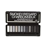 BYS Smokey Eyeshadow Palette Tin (with French Translation) with Mirror Double Ended Applicator and Blender Highly Pigmented 12 Matte & Metallic Shades