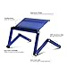 Furinno A6-Blue Ergonomics Aluminum Vented Adjustable Multi-functional Laptop Desk Portable Bed Tray