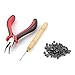 TOOGOO(R) Hair Extension Plier Hook Tool Kit + Micro Link Beads