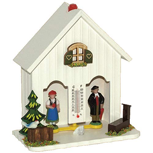 Trenkle German Black Forest weather house white TU 893 weiss