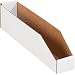Aviditi BINBWZ318 Corrugated Open Top Bin Box, 18" Length x 3" Width x 4-1/2" Height, Oyster White (Bundle of 25) primary