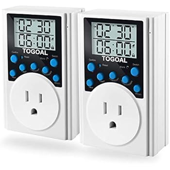TOGOAL T319 Programmable Plug-in Light Timer for Electrical Outlet