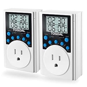 TOGOAL T319 Programmable Plug-in Light Timer for Electrical Outlet