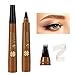 Lusucat Liquid Eyebrow Pen Waterproof Microblading Eyebrow Pencil with a Micro-Fork Tip Applicator Creates Natural Looking Brows Effortlessly