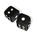 CUSTOM Vagway Fuzzy Dice Car Mirror- Pair of Black Hanging Dice- Plush Stylish Vintage Retro Accessory