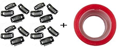 Wizme Small Double Sided Wig Patch Tape With Hair Wig Patch Clips